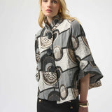 Joseph Ribkoff - Abstract Jacquard Trapeze Jacket