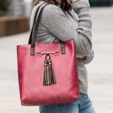Liz Soto Jane 2 in 1 Horsebit Tote with Tassle