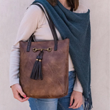 Liz Soto Jane 2 in 1 Horsebit Tote with Tassle