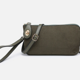 Kendall Dark Olive Corduroy Crossbody/Wristlet