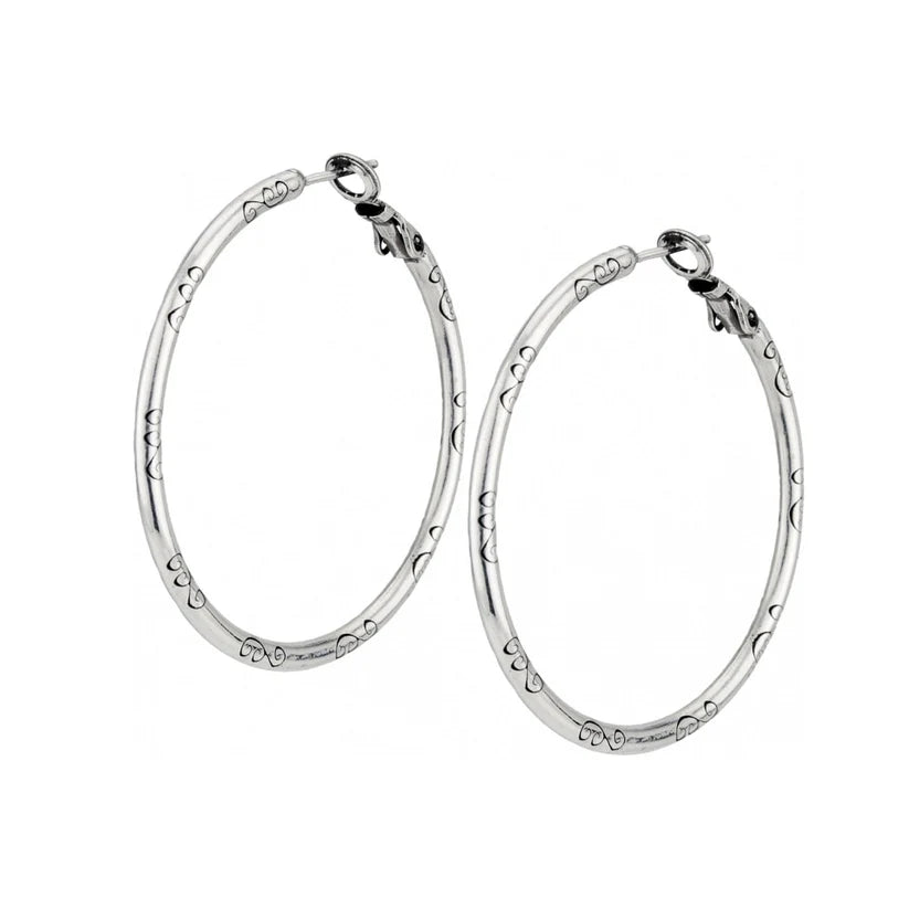 Brighton - Silver Large Charm Hoop Earring