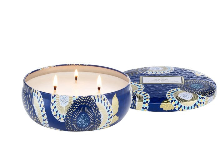 Voluspa - Mediterranean Lemon 3 Wick Tin Candle