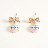 Mini Christmas Ornament Charm Drop Dangle Earrings