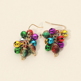 Christmas Festive Jingle Bell Charm Cluster Earrings