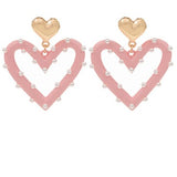 Pretty Pearl Heart Earrings