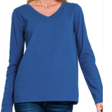 The Ultimate Every-Day Foundation Light Navy LS Tee