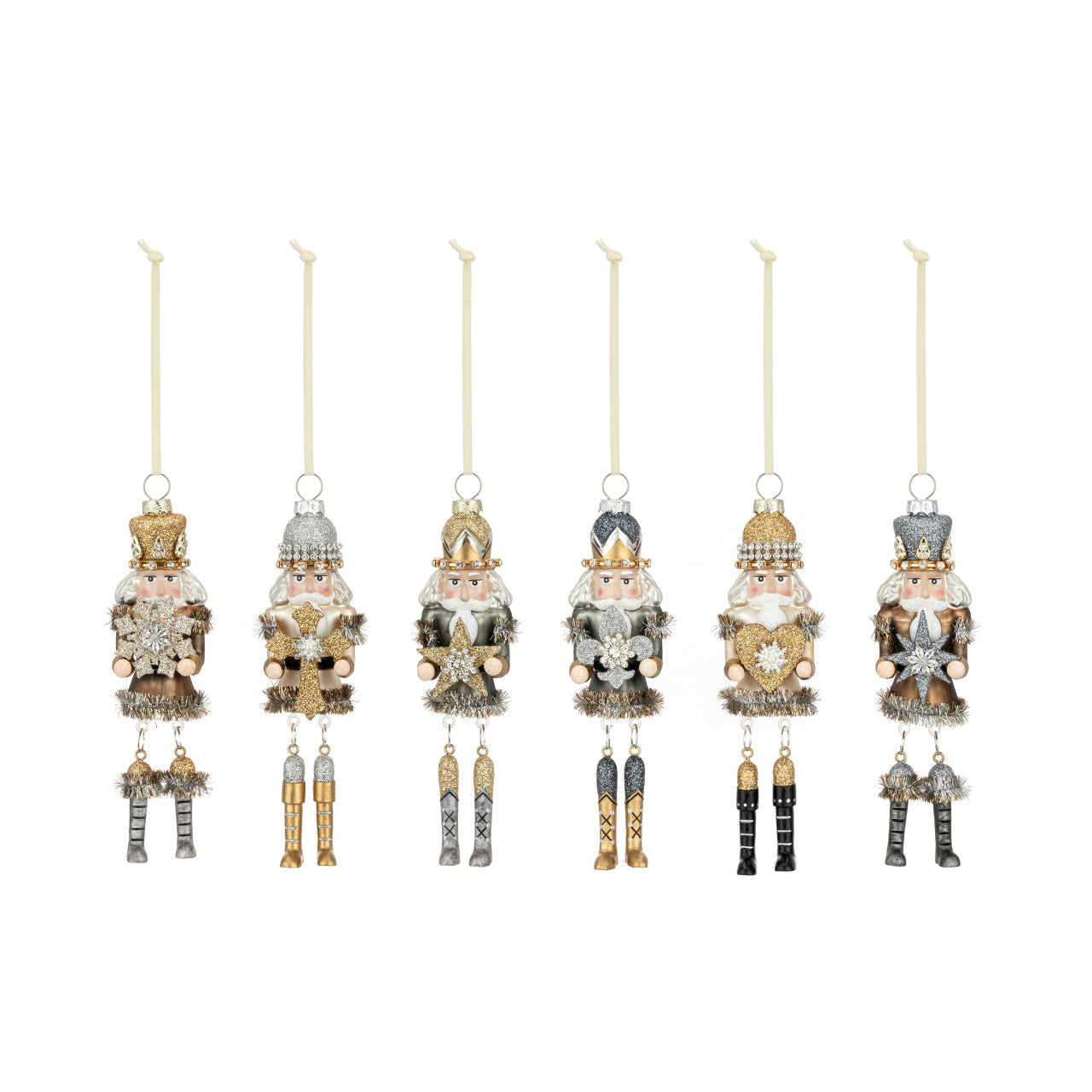 Nutcracker Sparkle Mini Glass Blown Ornaments