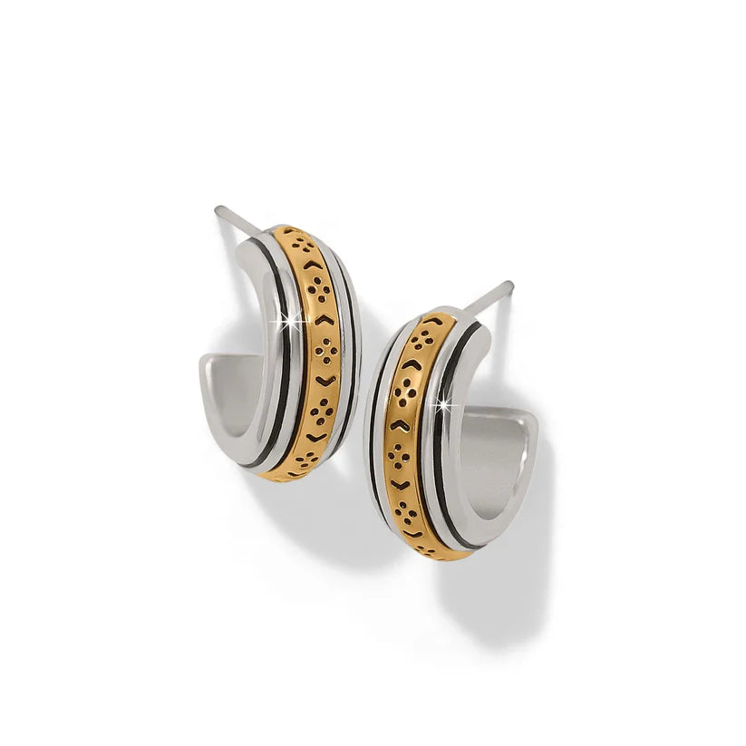 Brighton - Mosaic Two Tone Mini Hoop Earring