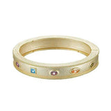 Multi Gem Hinge Gold Bracelet