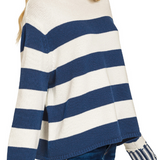 Navy Striped Boxy Sweater