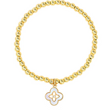 Simple Opal Quatrefoil Bracelet