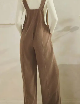 The Classic Relaxed Wide-Leg Corduroy Overalls