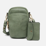 Parker Olive 3 Compartment Crossbody w/ Pouch |