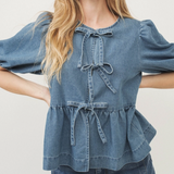 Peplum Princess Denim Top