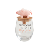 Mudpie - Farm Animal Wine Glass Topper Set