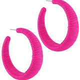 Large Colorful Yarn Wrapped Hoops