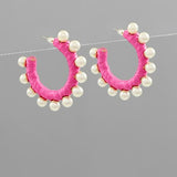 Touch Of Feminine Pearl Hoops