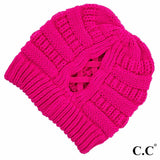 Criss Cross Ponytail Beanie