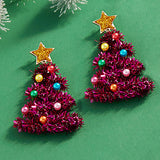 Zigzag Tinsel Tree Earrings