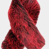 Plush Red Faux Fur Winter Scarf
