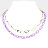 Neon Chains Layered Necklace