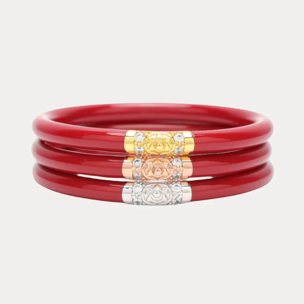 Budha Girl - Red Three Kings All Weather Bangles