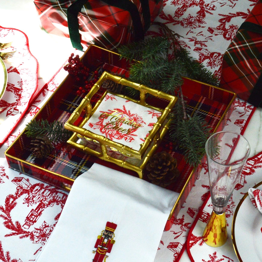 Tartan Plaid Resin Tray