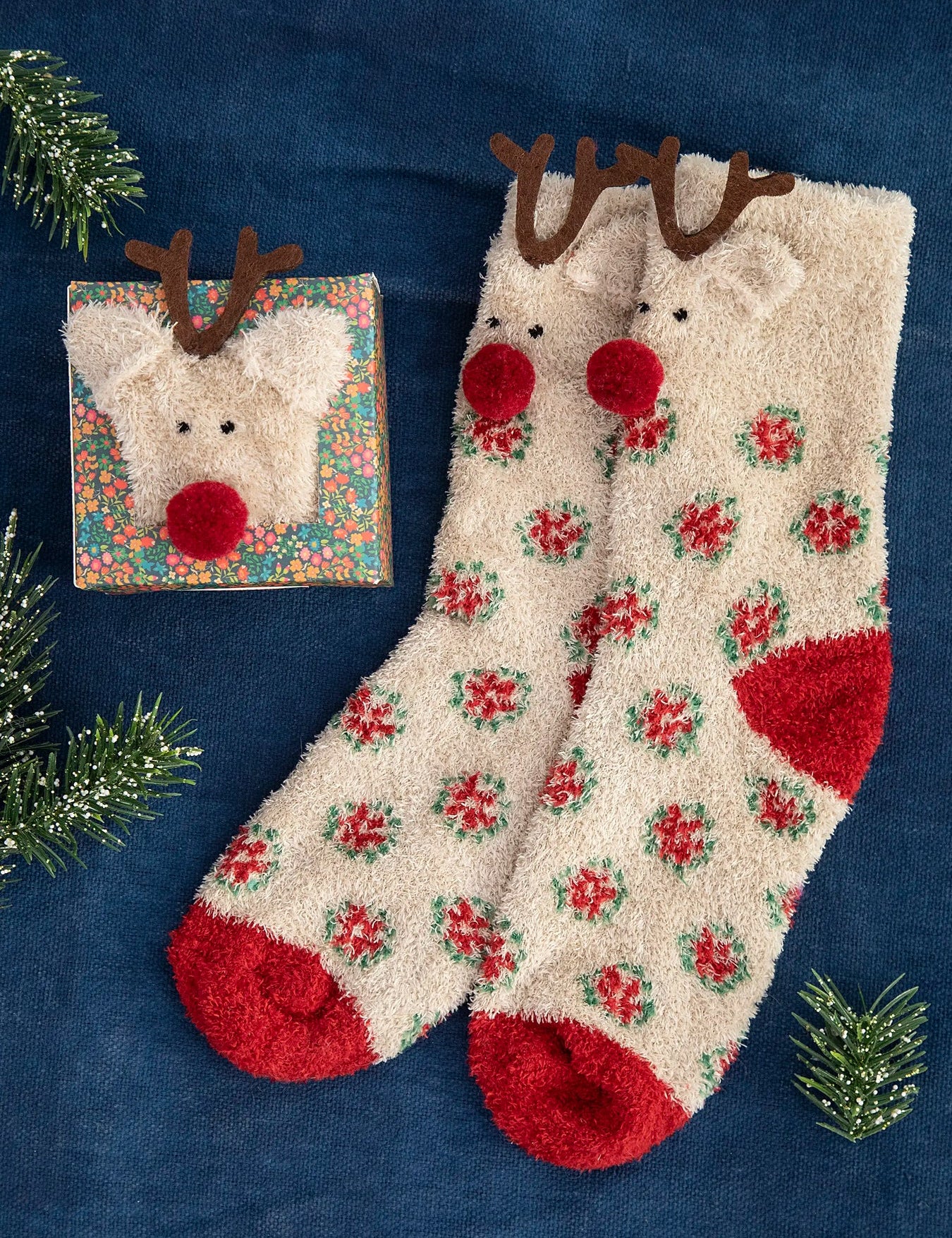 Natural Life - Reindeer Boxed Socks