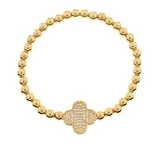 Rhinestone Quatrefoil Stretch Bracelet