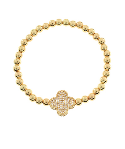 Rhinestone Quatrefoil Stretch Bracelet