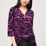 Joseph Ribkoff - Plum Empress Quarter Zip Top