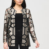 Joseph Ribkoff - Laser Cut Metallic Jacket