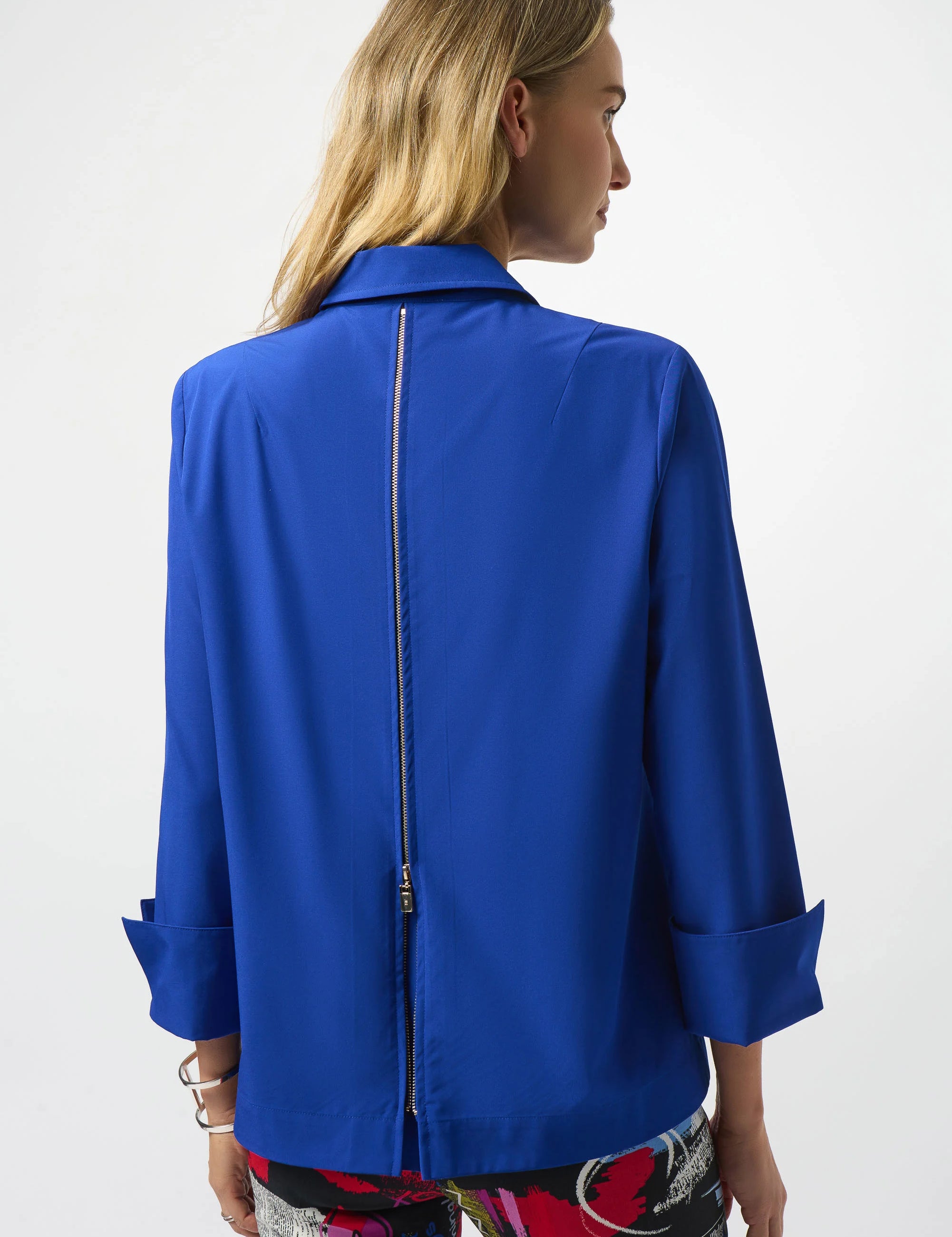 *Joseph Ribkoff - Sapphire Poplin Button Front Blouse