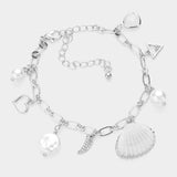 Ocean Mother Of Pearl Charm Bracelet