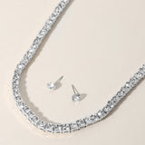 Rhinestone Tennis Chain Necklace