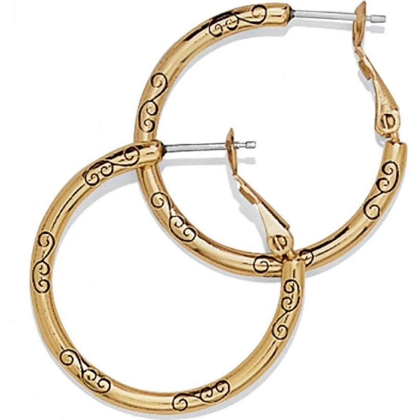 Brighton - Gold Small Hoop Charm Earrings