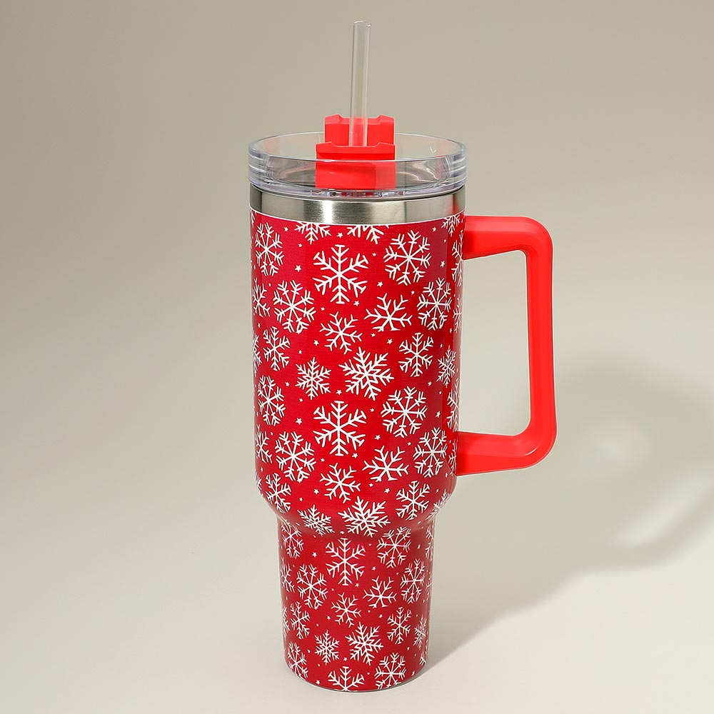Red Snowflakes 40oz Tumbler