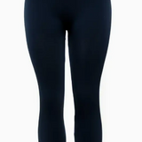Solid Black Fleece Legging One Size