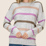 Fruit Stripe Sprinkled Sweater