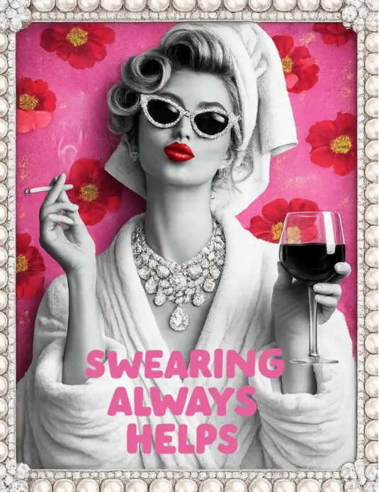 Swearing Always Help Blinged Out Tee