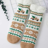 Cozy Sherpa Trim Christmas Truck Printed Bundle Gift Socks Set