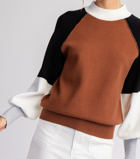 Lonely Nights Colorblock Sweater