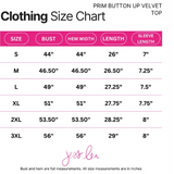 Prim Button Up Velvet Top- Green