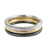 Tri Tone Coil Bracelet Set