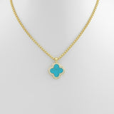 Small Sparkling Clover Necklace