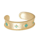 Turquoise Gold Cuff Bracelet