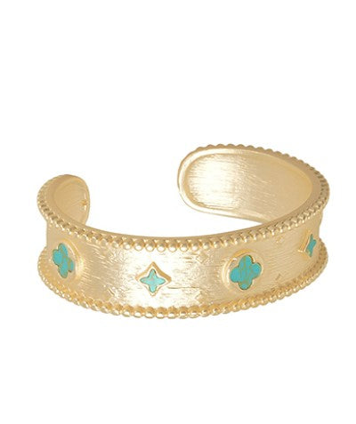 Turquoise Gold Cuff Bracelet