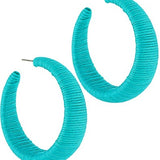 Large Colorful Yarn Wrapped Hoops