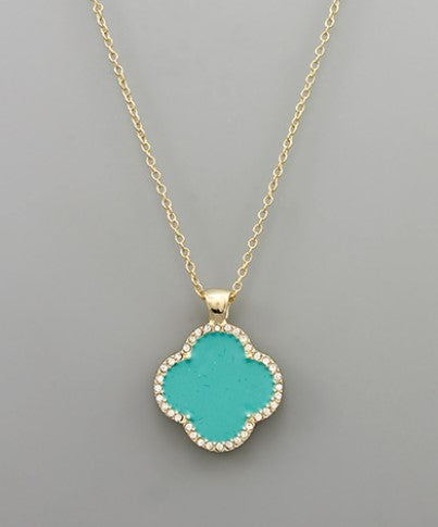 Large Clover Sparkle Necklace