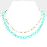 Neon Chains Layered Necklace